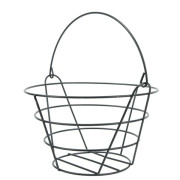 Golf Ball Storage Basket Metal Lightweight Large Capacity Basket Container with Foldable Handle for Golf Course