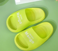 Halkfri, mjuk sulor för barntofflor Inomhusduschsandal för badrum Length inside20 32-33#green