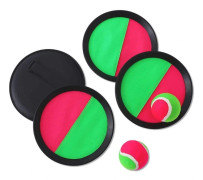 Beach Paddle, Catch Ball and Throw Game, 4 Paddles and 2 Balls, Kids Throwing Catch Ball Set