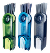 3-pack 3-i-1 lockrengöringsborste multifunktionell flaskrengöringsborste