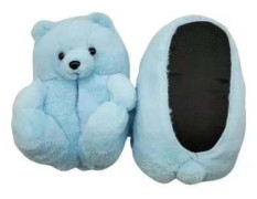 Nallebjörnstofflor, plyschfodrade, förtjockade bomullsfodrade tofflor för hemmabruk 24cm Children's (30-36)
