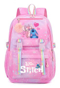 Star Stitch Studentryggsäck Ryggsäck med Stor Kapacitet Regnbågsmönstrad Utomhusryggsäck, Flerfärgad 10
