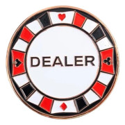 Set med pokerknappar i metall, dealerknapp, big blind och small blind pokerknapp, herrgåva för pokerspel Part{h} DEALER