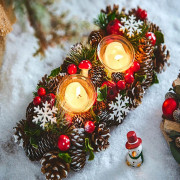 Jul ljusstake skrivbordsdekoration