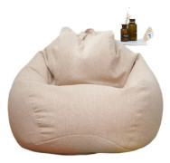 Ny extra stor sittsäckstolar Sofföverdrag inomhus Lazy Lounger för vuxna barn Kampanjpris Khaki 80 * 90cm