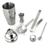 Cocktailset - 5 delar - Rostfritt stål - 750 ml shaker - Tål maskindisk
