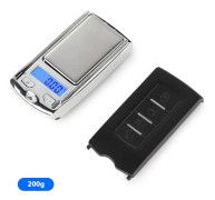 Bärbar mini digital fickvåg 200 g/100 g 0,01 g guld Sterli silver 200g