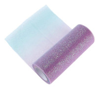 Regnbågsglittertyll Lång Flexibel Utsökt Bekväm Praktisk Bred Användning Glittrande Tyll för Bröllopsfest Mörk Röd Blå Lila