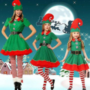 Familj Matchande Barn Vuxen Jul Tomte Maskerad Jul Cosplay Kostym