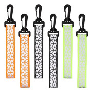6 st Reflexnyckelringar, Självlysande Reflexband Säkerhetsnyckelring Reflexhängen Reflexetiketter för Ryggsäck