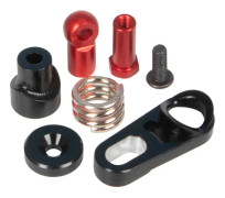 25T Aluminiumlegering Servoarm Höjd Styrlänk Del för RC Bil 1/6 AXIAL SCX6 1/10 SCX10 III, Svart