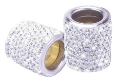 Wabjtam Bling Bling Kristall Bilsäte Huvudstöd Krage Dekoration 4-Pack Vit