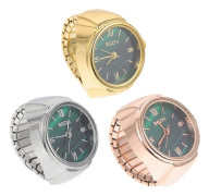 3 st Fashion Klockor Kvinnor Finger Ring Klocka Dekorativ Ring Klocka Finger Klocka Klocka Ring