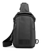 Nylon Ryggsäck för Män USB Laddningsport Militär Ryggsäck Crossbody Bröstväska Dagväska~07539