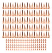 100 Set Punk Koniska Spikar Dubbar Roséguld Galvaniserade Gradfria Mässingspikar Rock Nitar 10x29mm