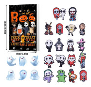 Halloween Nedräkning 24 Dagar Akryl Hänge Mini Spökserie Kalender Överraskningslåda Type I 27*18.5*3.5CM (flat acrylic)