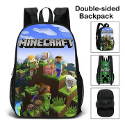 Minecraft Backpack Backpack Two-sided Schoolbag Student Schoolbag Student Gift Birthday Gift New Backpack Pattern 1