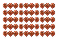 50 Ark Basketboll Aluminiumfolie Sporttema Återanvändbara Självförslutande DIY Roliga Festdekorationer Rekvisita