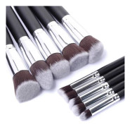 New Arrive 10 pcs Synthetic Kabuki Makeup Brush Set Cosmetics Foundation blending blush makeup tool