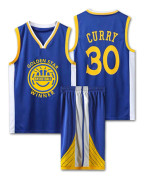NBA Basketball Uniform GSW Blue Suit-No. 30 Curry Children 2XL/30 yards (155-160cm)