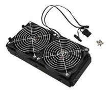 Aluminium 240mm 10-rörs Vattenkyld Radkylare med Fläkt för CPU PC Vattenkylning
