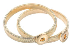 2 st Elastiska Justerbara Armband Anti- Skjortärmshållare Armärm Strumpeband Elastiskt Armband Armring för Män Kläder Klänning Tillbehör Gyllene