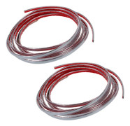 2X Krom självhäftande silver 6MM 3 meter Auto