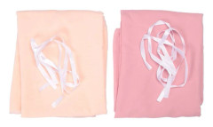 Silkeslen Crinkle Chiffon Bord (Set om 2) för Sweetheart Bord Bröllopsfest Brudparty Dekoration, Röd Gummi