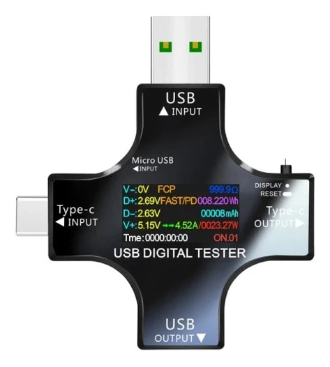 Bluetooth Typ-C PD Digital Voltmeter ström Meter Amperemeter Spänning Usb Ström Tester