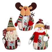 3-pack julsittande Santa Snowman Renbord