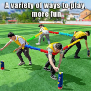 Utomhus Team Develop Sport Leksaker Elastisk Rep Cirkel Sydost Nordväst Löpning Push Spel Sensorisk Rep (FMY) 4.8m