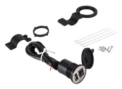 USB-laddare för motorcykel, vattentät portuttag 12V