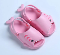 Haj Tofflor Barn Badtofflor EVA Shark Crocs Sandaler Söt Barntofflor 2-6 År Gammal Pink 180mm