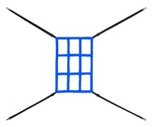 Basebollträning Nät BLÅ blue