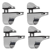 Adjustable Glass Shelf Bracket, 4 Pcs Glass Shelf Bracket, Wall Mounted Glass Clamp, Glass Shelf Bracket, For Glass Shelf