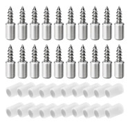 20 stycken 7mm hyllstödsstift (med halkfritt gummihölje) Pe