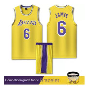 NBA Basketball Uniform LAL Gul kostym-nr. 6 James 4XL (180-185cm)