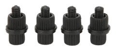 4st Svarta Nylon Antirost Korrosionsbeständiga 6mm Gänga Nummerplåtsskruv för Motorcykel Yacht