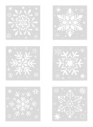 6 st Snöflinga DIY Lagerstenciler Målning Scrapbook Färgläggning Präglingsmall