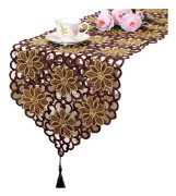 Klassisk blomsterbroderad matbord löpare soffbord duk placemat omslag heminredning Coffee 40x176cm