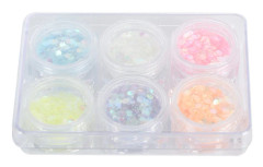 Nagelkonst Paljetter DIY Nagelkonst Dekaler Färgglada Glitter Paljetter Manikyr Dekoration
