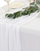 10% Rabatt på Neo-bordlöpare, Dekoration för Bord, Matbord, Fest, Kök, Hem, Skrivbord, Trendig White 70*300cm