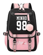Nya Stray Kids Flickor Pojkar USB Ryggsäckar Anime Skolväskor Tonåring Canvas Ryggsäck För Kvinnor Ryggsäckar 22
