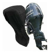 Kraftigt 420D Oxford Marinmotorskydd för 20-30HK Utombordare, UV-beständigt Vattentätt Båtmotorskydd med Förvaringsväska (165x137cm)