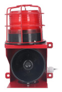 Industriellt Ljud- och Ljuslarm Högeffektiv Siren Horn 115dB Säkerhet Hörbart Visuellt Larm Väggmontering DC24V