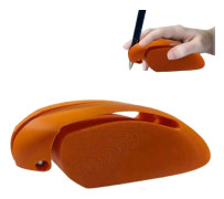 Skriv- och ritstöd (Orange) - Penngrepp & pennhållare för Parkinson, tremor, artrit, svag hand för att förbättra skrivstabiliteten - P