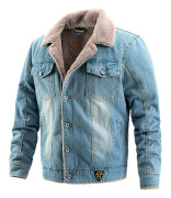 Herr Sherpafodrad Truckerjacka Light Blue 2XL