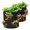 Uppgraderade Jordgubbsodlingspåsar, 2-pack 10 gallon jordgubbsplanterare med 8 sidofickor