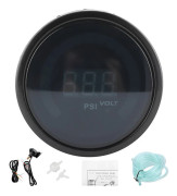 52mm/2 tum Turbo Boostmätare ‑15‑45PSI Digital LED-display för 12V bensinfordon