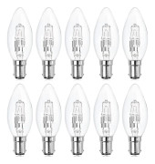 10-pack B15d Halogenlampor, Dimbara 42w C35 Halogen Ljusstakelampa 42w B15d Eco Halogenlampor B15d Ljusstakelampor Liten Bajonett